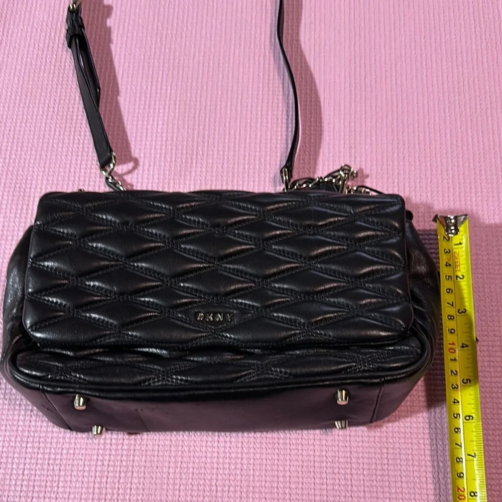 DKNY Slouchy Quilted Women's Crossbody Shoulder Soft Lamb Leather Snap Handbag